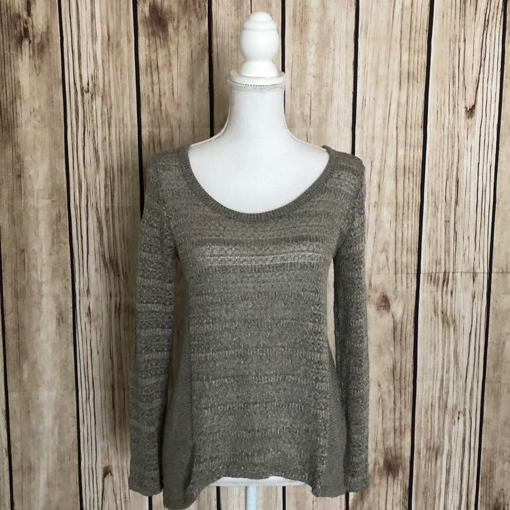 Ginger G Loose Knit Sweater Taupe Small